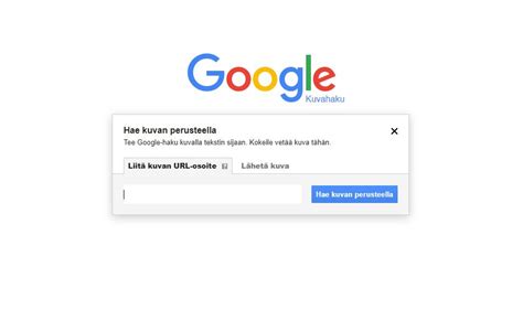 Kuvalla hakeminen Googlesta